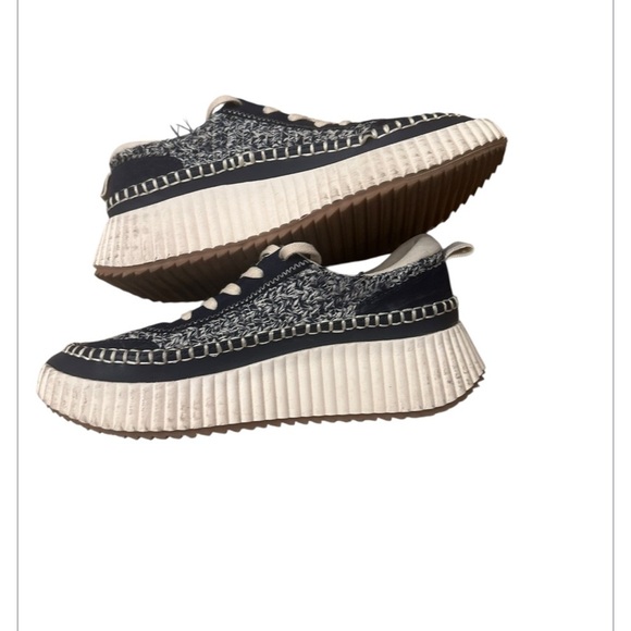 Dolce vita navy woven Women's Athletic Shoes in Black and Cream - Picture 2 of 9